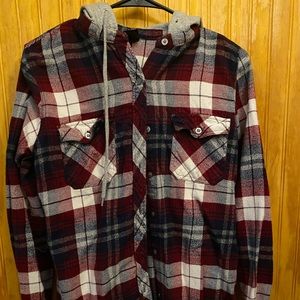 flannel hoodie